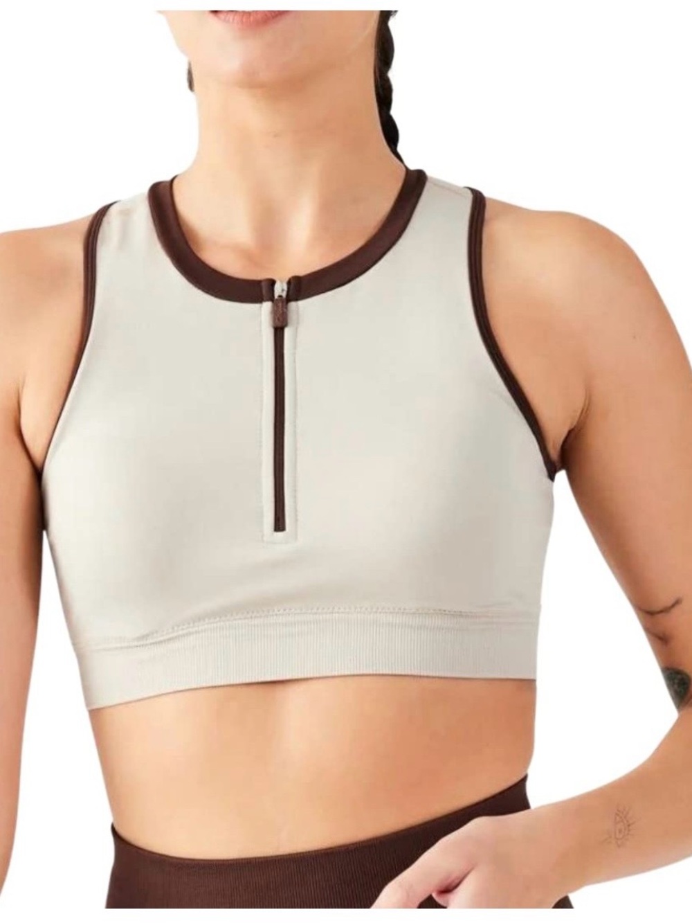 Zyia Active Front Zip Sports Bra Size Large